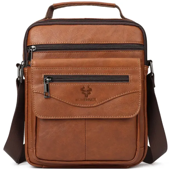 HUMERPAUL Genuine Leather Small Messenger Bag for Men Capacity Sling Crossbody Shoulder Bag Business Male Handbag for Work - AliExpress 1524