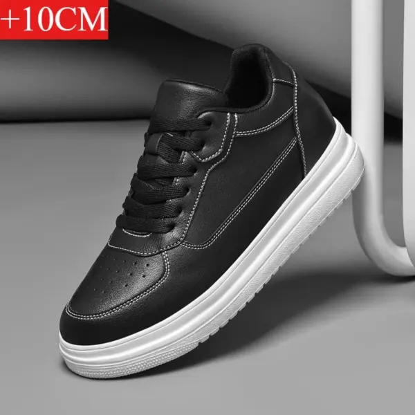 New Invisible Height-increasing Shoes for Men, 6CM-8CM-10CM Sports Shoes,White Leather Sports Shoes for Men,Enlarged Sizes 36-46 - AliExpress