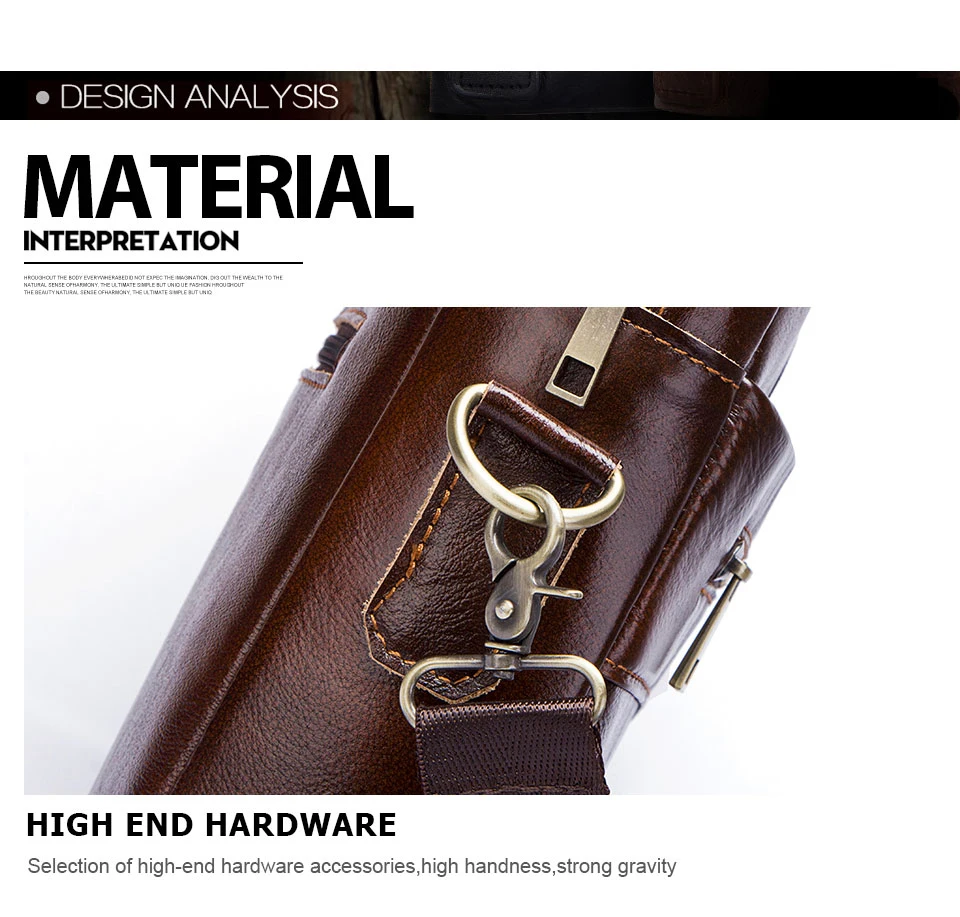 HUMERPAUL MH509 Genuine Leather Men's Briefcase Material HUMERPAUL MH509 Genuine Leather Men's Briefcase Material