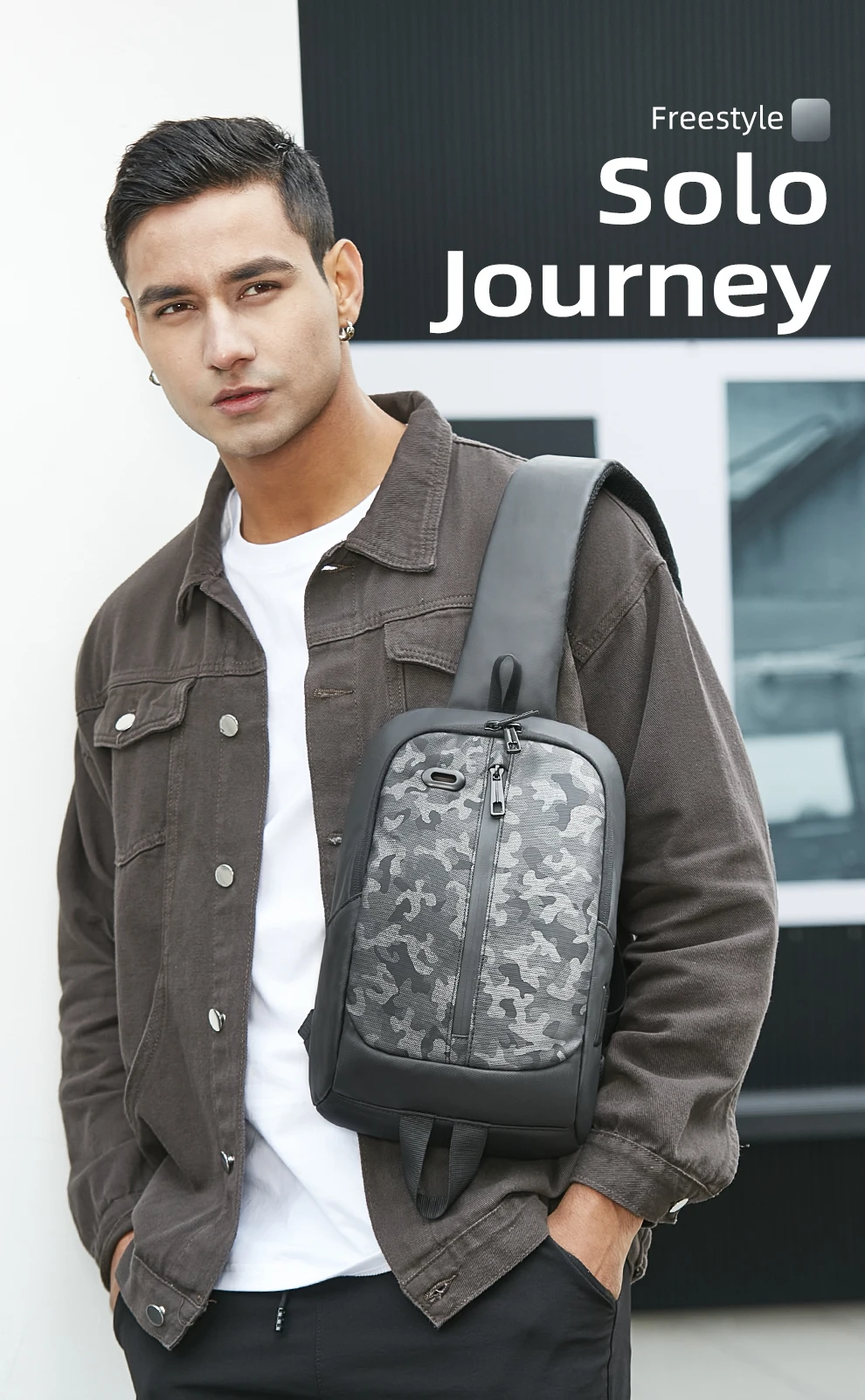 HK-7118TM Lightweight Camouflage Sling Bag for Men HK-7118TM Lightweight Camouflage Sling Bag for Men