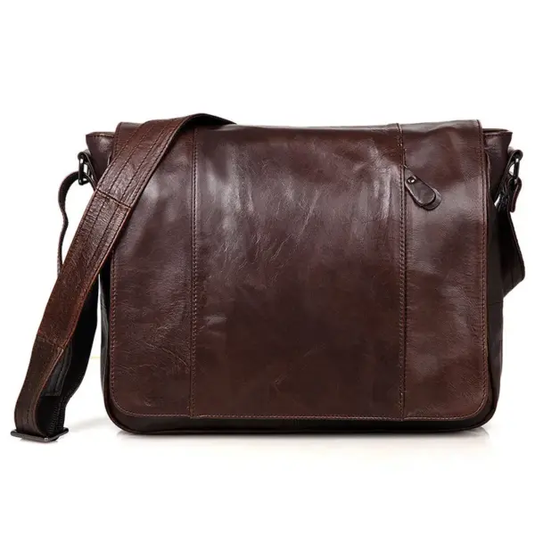 Fashion High Class Oil-Waxed Genuine Leather Shoulder Bag Men Leather Messenger Bag Male Crossbody Bag Sling Leisure Bag Satchel - AliExpress