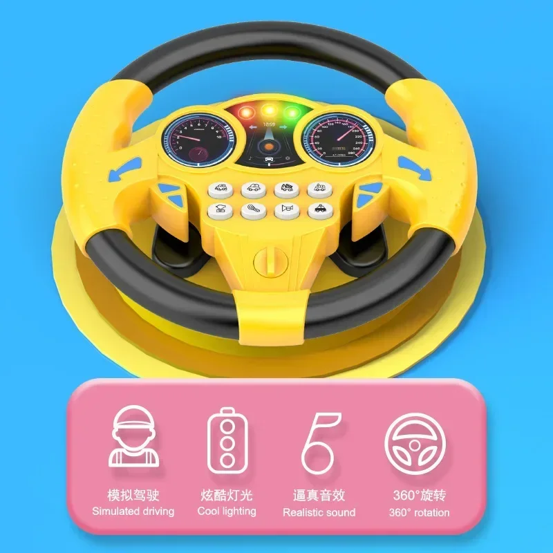 Infant Shining Simulation Steering Wheel Toys Children's Toy Kids Early Education Copilots Stroller Steering Wheel Vocal Toys - AliExpress 26