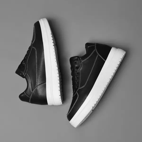 New Invisible Height-increasing Shoes for Men, 6CM-8CM-10CM Sports Shoes,White Leather Sports Shoes for Men,Enlarged Sizes 36-46 - AliExpress
