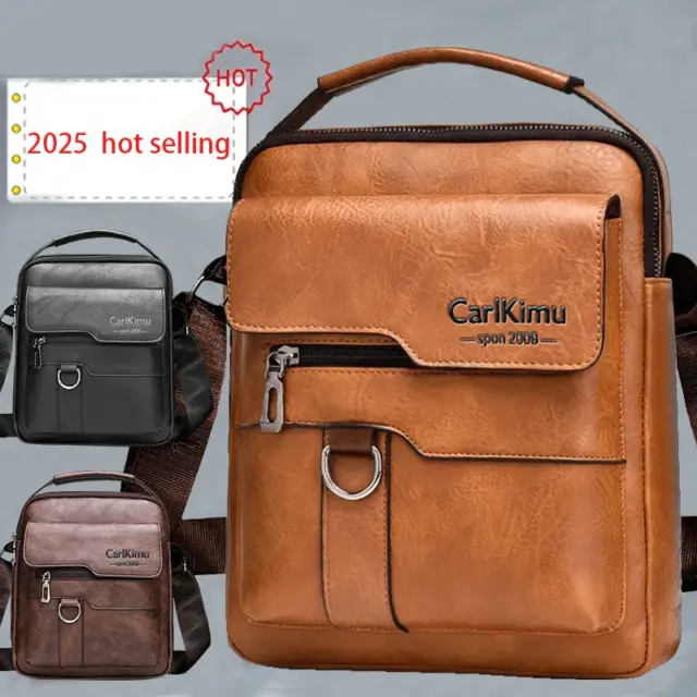 Daily Wear Vintage PU Leather Messenger Bag Fashion Solid Tone Shoulder Purse, Spacious Inner Storage for Male Everyday Items - AliExpress 1524