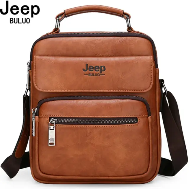 JEEP BULUO Men's Handbags Famous Brand Big Size Man Leather Crossbody Shoulder Messenger Bag For 9.7 inch iPad Casual Business - AliExpress 1524