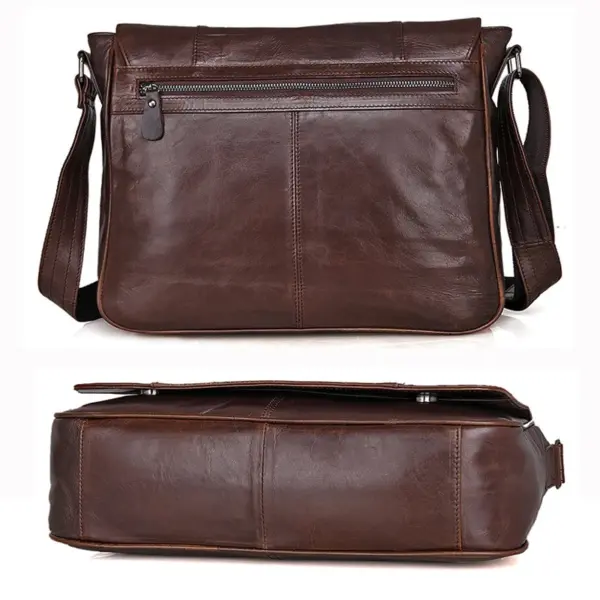 Fashion High Class Oil-Waxed Genuine Leather Shoulder Bag Men Leather Messenger Bag Male Crossbody Bag Sling Leisure Bag Satchel - AliExpress