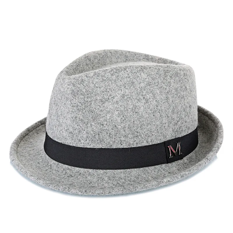 IF IFOND YC003 Men's Wool Fedora Hat - Grey IF IFOND YC003 Men's Wool Fedora Hat - Grey