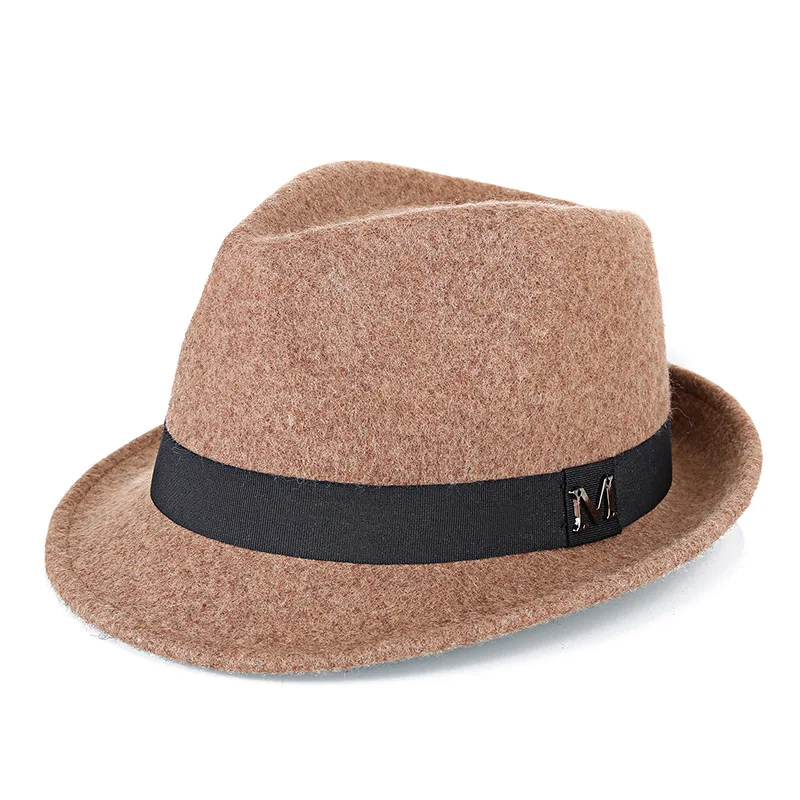 IF IFOND YC003 Men's Wool Fedora Hat - Brown IF IFOND YC003 Men's Wool Fedora Hat - Brown