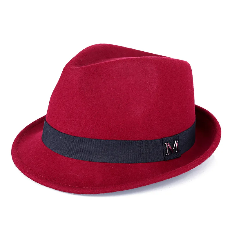 IF IFOND YC003 Men's Wool Fedora Hat - Red IF IFOND YC003 Men's Wool Fedora Hat - Red
