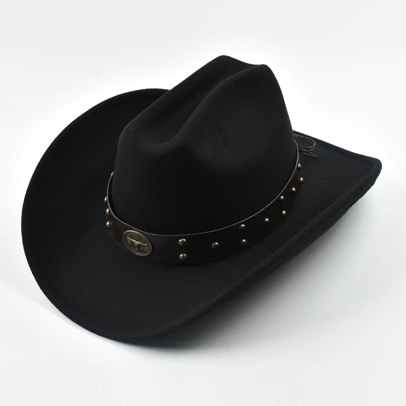 IF IFOND Vintage Western Cowboy Hat - Black IF IFOND Vintage Western Cowboy Hat - Black
