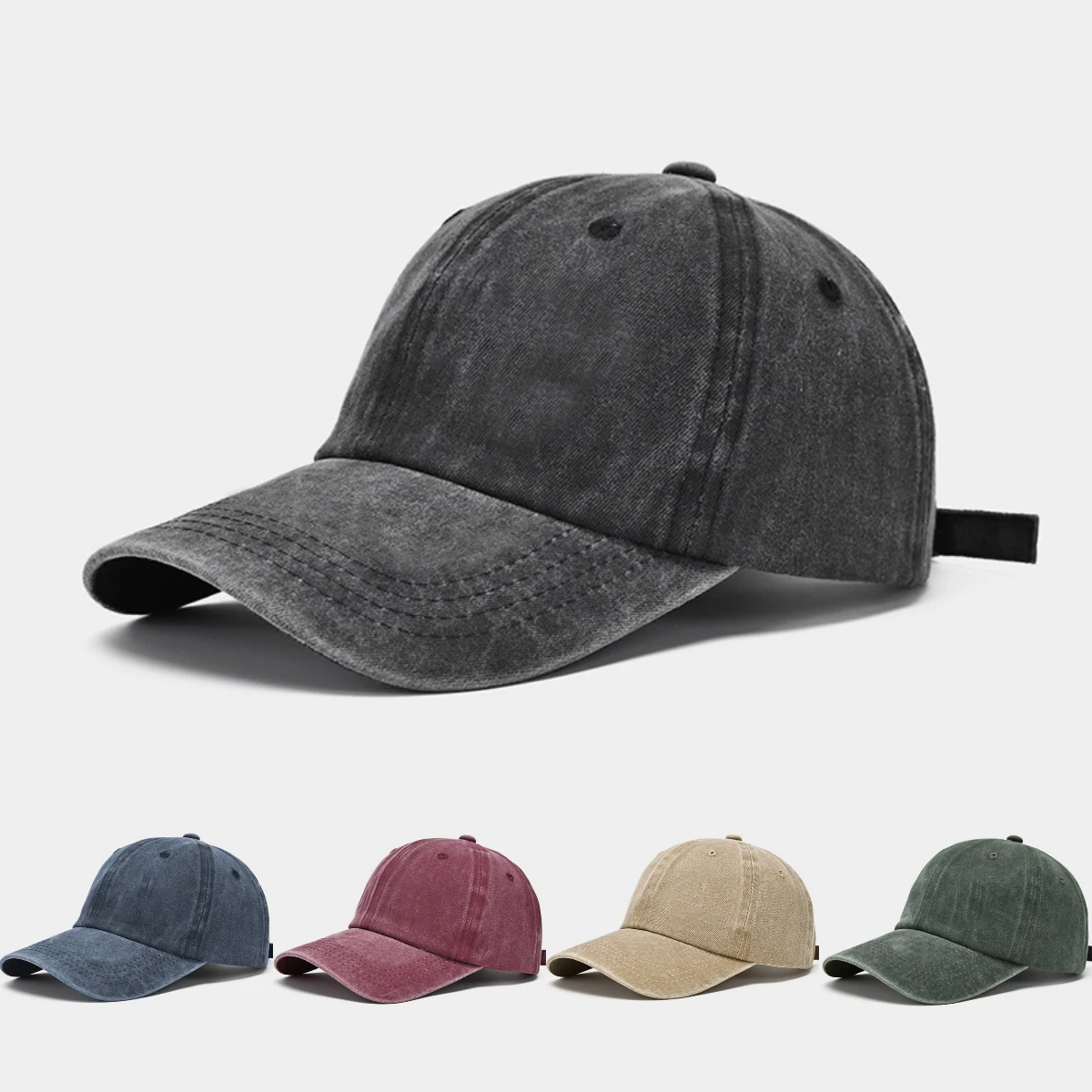 Sunscreen Water Washed MEN'S Baseball Cap with a Small Face, Retro Distressed and Versatile Trendy Duck Tongue Hat, MEN'S Big He - AliExpress 200000297