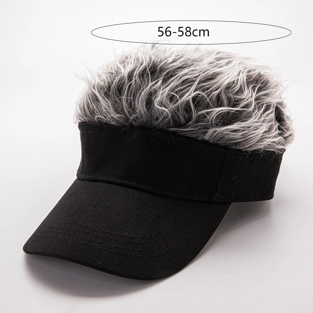 YSJF Spiked Hair Visor Cap for Men & Women YSJF Spiked Hair Visor Cap for Men & Women