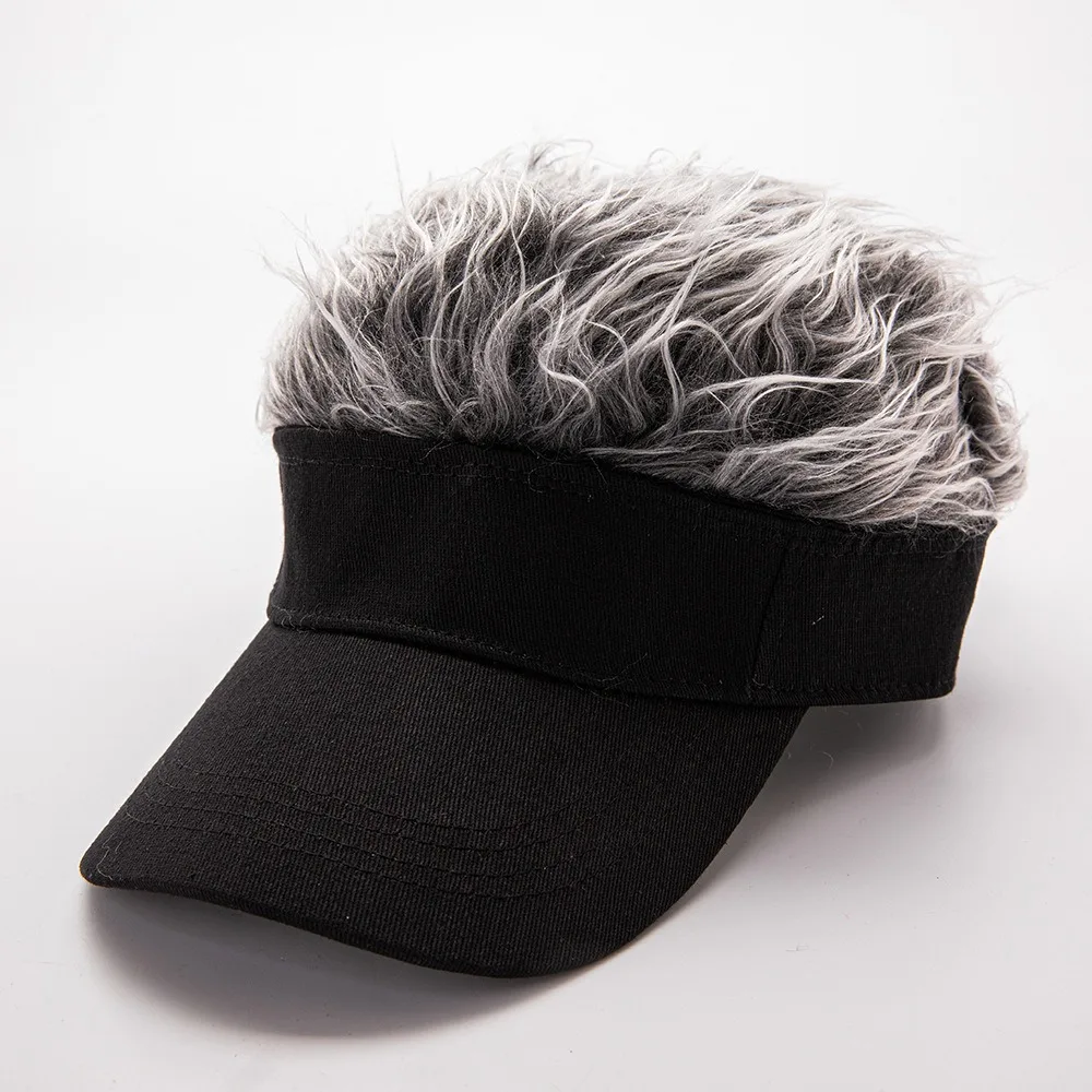 Men Women Baseball Cap With Spiked Hairs Wig Hat Spiked Wigs Casual Unisex Sunshade Adjustable Sun Visor - AliExpress