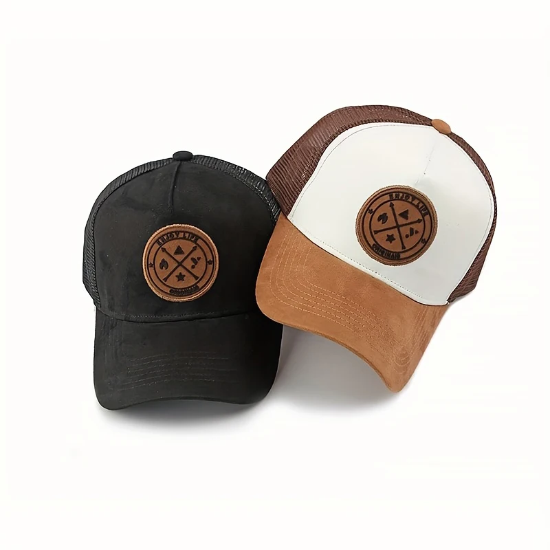 NZ154 Breathable Mesh Baseball Cap - Black & Brown NZ154 Breathable Mesh Baseball Cap - Black & Brown