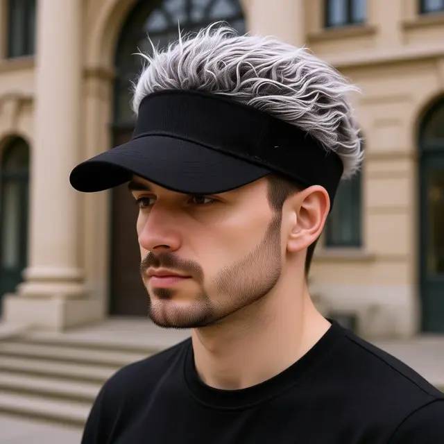 Men Women Baseball Cap With Spiked Hairs Wig Hat Spiked Wigs Casual Unisex Sunshade Adjustable Sun Visor - AliExpress