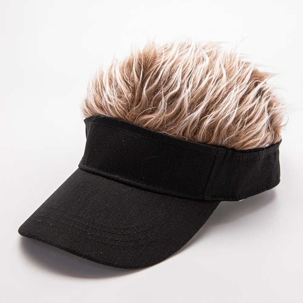 YSJF Spiked Hair Visor Cap for Men & Women YSJF Spiked Hair Visor Cap for Men & Women