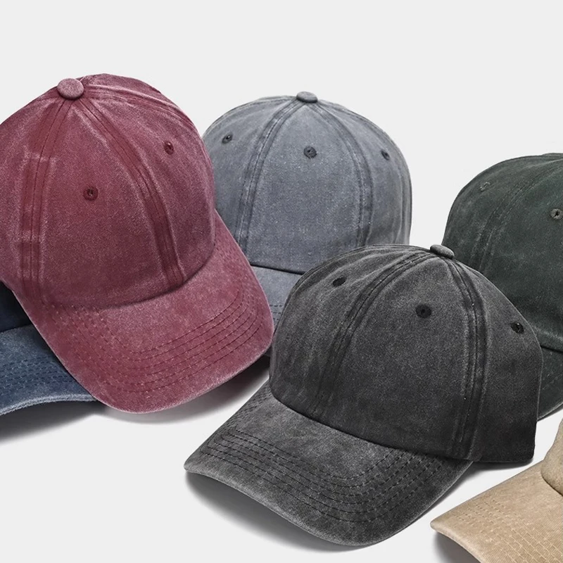 Sunscreen Water Washed MEN'S Baseball Cap with a Small Face, Retro Distressed and Versatile Trendy Duck Tongue Hat, MEN'S Big He - AliExpress 200000297