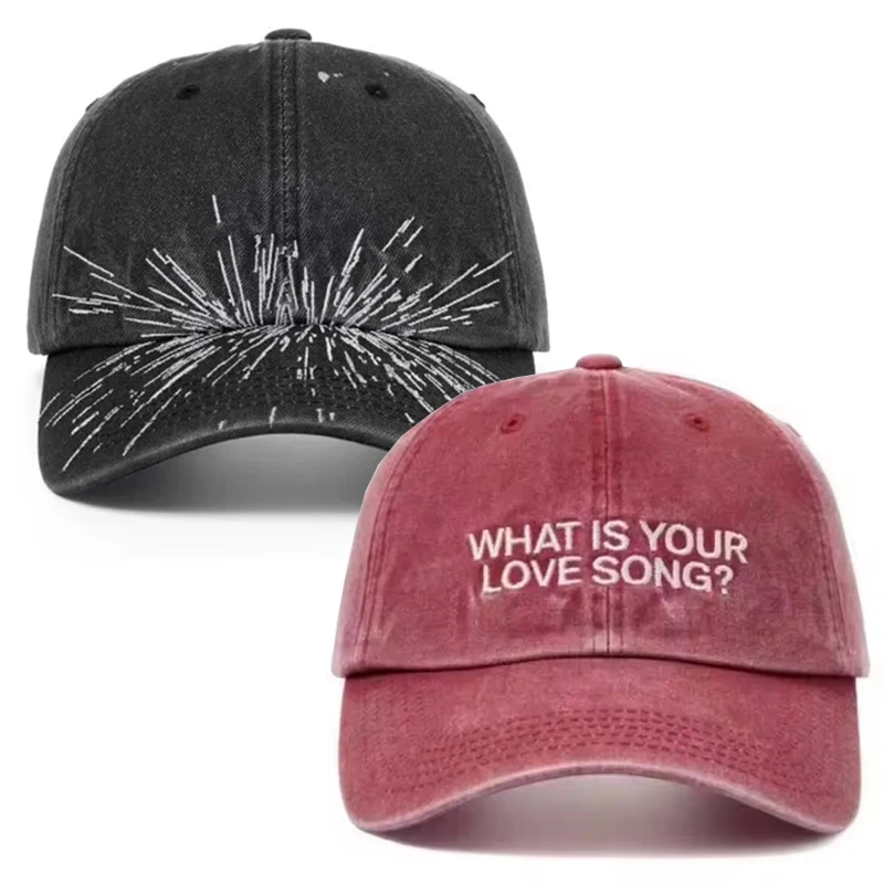 Kpop “What Is Your Love Song” Same Embroidery Baseball Cap, Tour Concert Visors Fashion Women Men Outdoor Baseball Caps - AliExpress 200000297