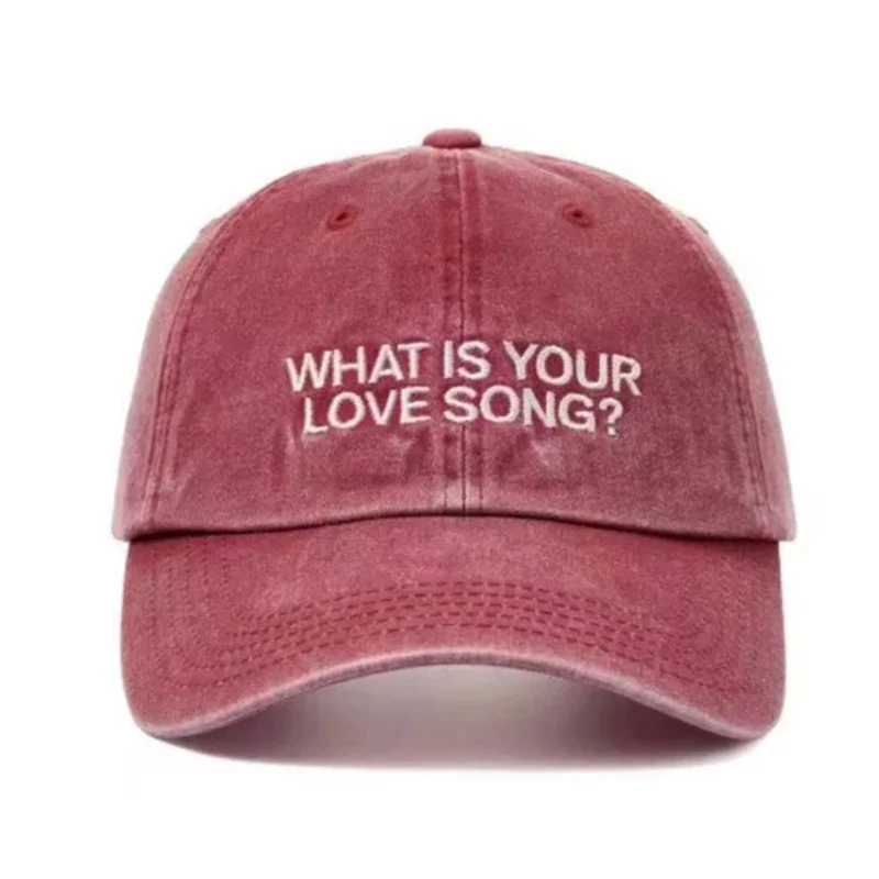 Embroidered Washed Baseball Cap - Pink Embroidered Washed Baseball Cap - Pink